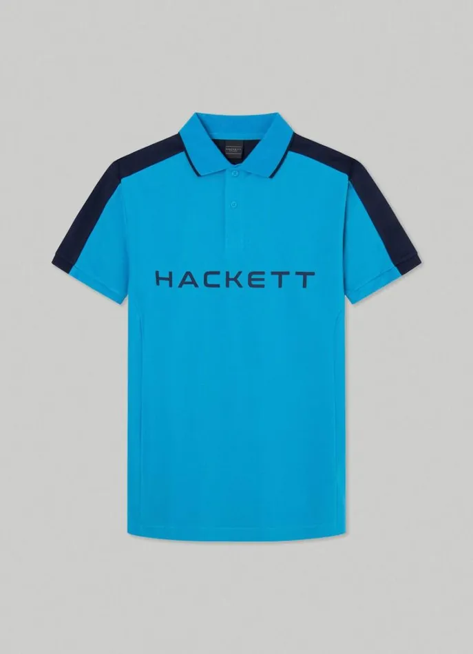 Men Polo Shirts Hackett London Hackett Sport Classic Fit Polo Hypa Blue