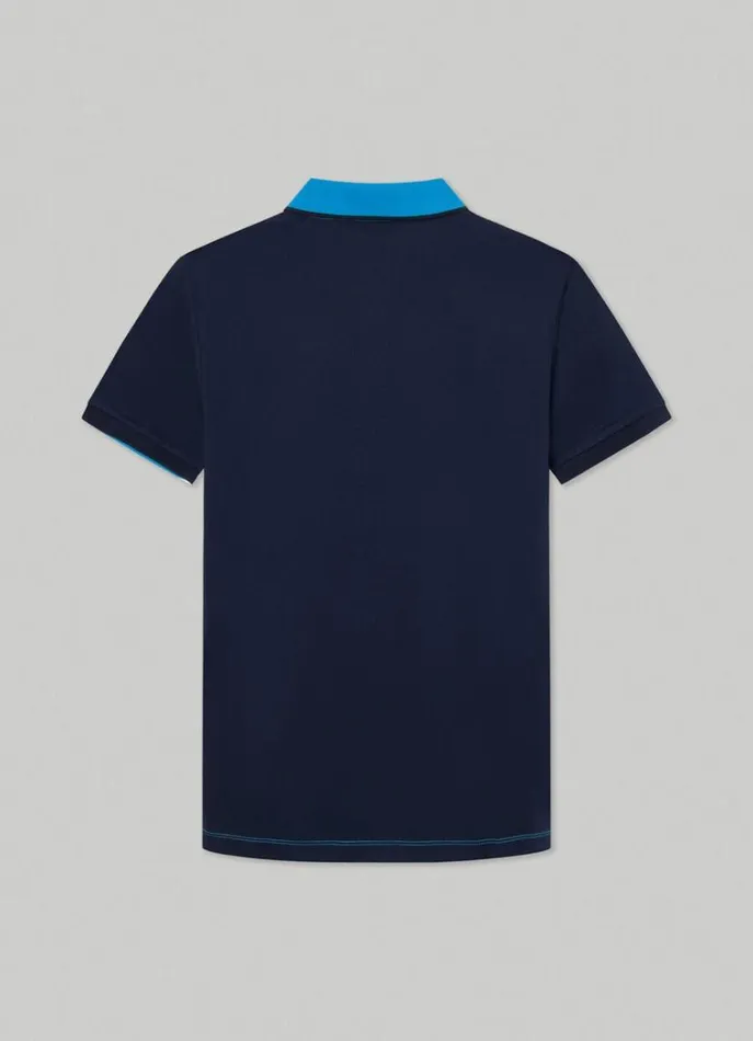 Men Polo Shirts Hackett London Hackett Sport Classic Fit Polo Hypa Blue