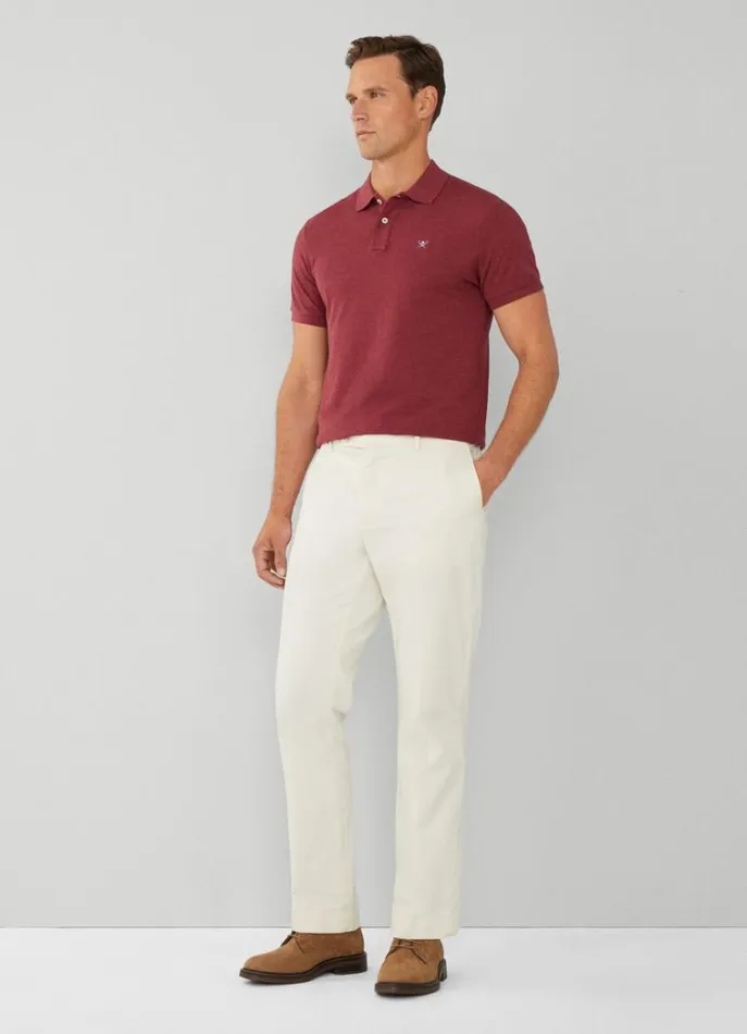 Men Polo Shirts Hackett London Slim Fit Pique Polo Shirt Dusty Red