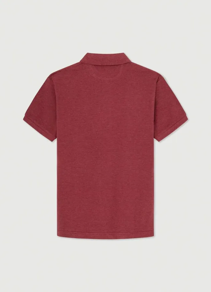 Men Polo Shirts Hackett London Slim Fit Pique Polo Shirt Dusty Red