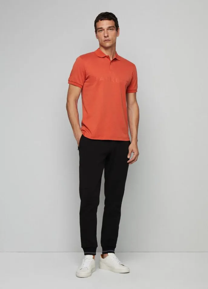 Men Polo Shirts Hackett London Slim Fit Stretch Polo Shirt Orange