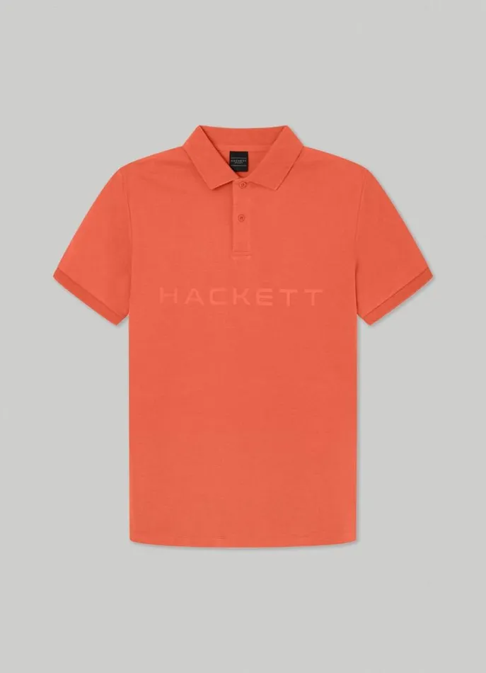 Men Polo Shirts Hackett London Slim Fit Stretch Polo Shirt Orange