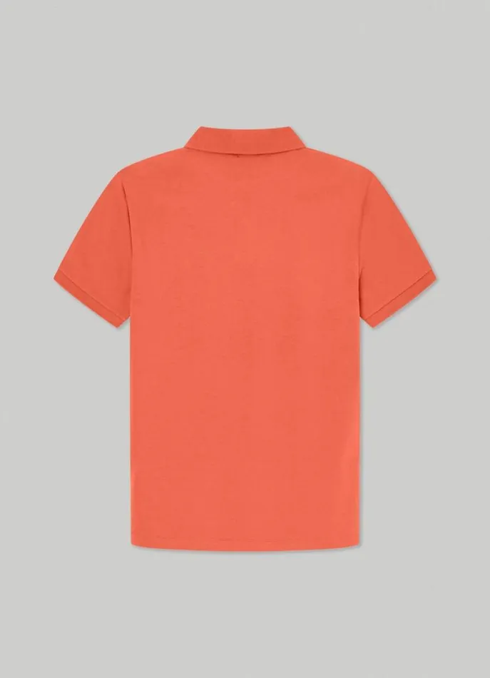 Men Polo Shirts Hackett London Slim Fit Stretch Polo Shirt Orange
