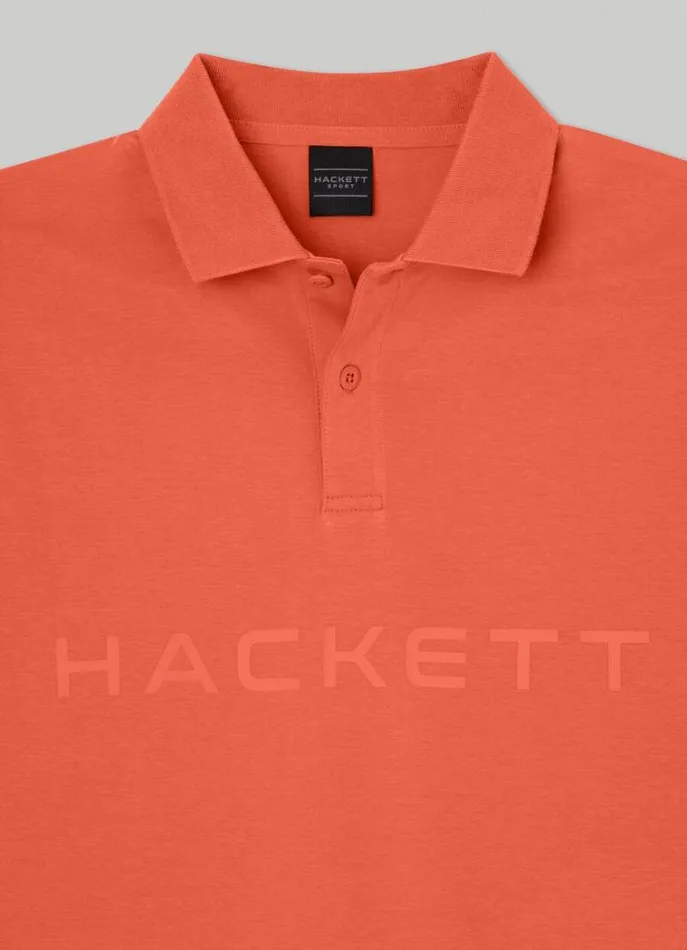 Men Polo Shirts Hackett London Slim Fit Stretch Polo Shirt Orange