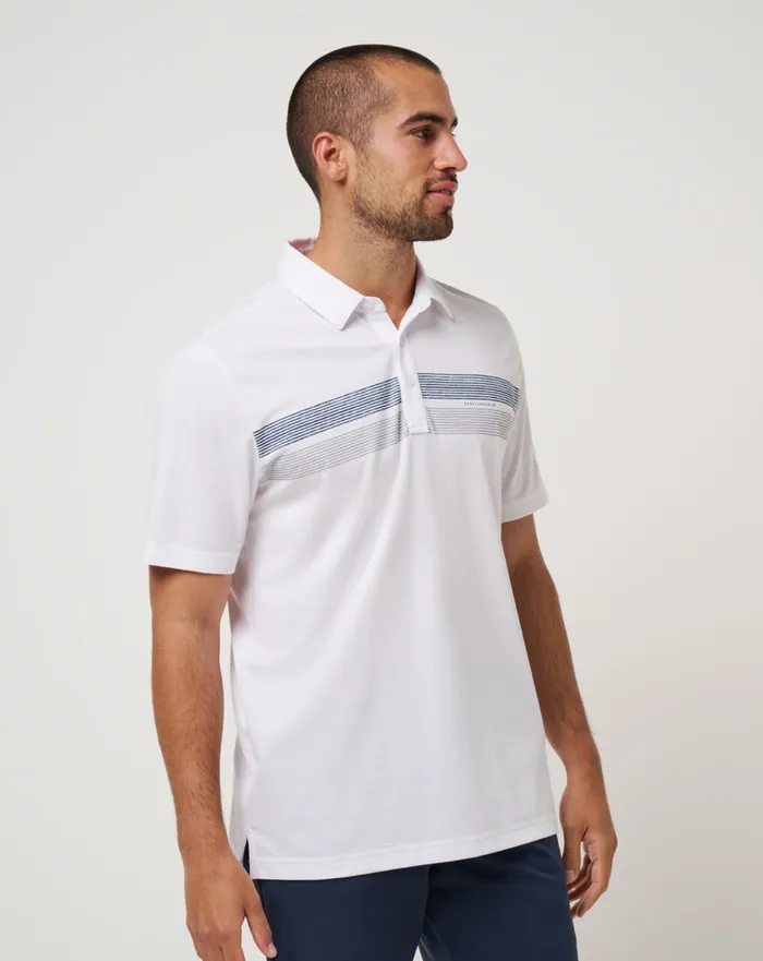 Men Polos TravisMathew BOSTON RED SOX TOP RECRUIT POLO White