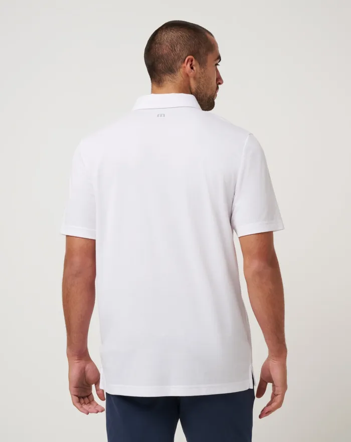 Men Polos TravisMathew BOSTON RED SOX TOP RECRUIT POLO White