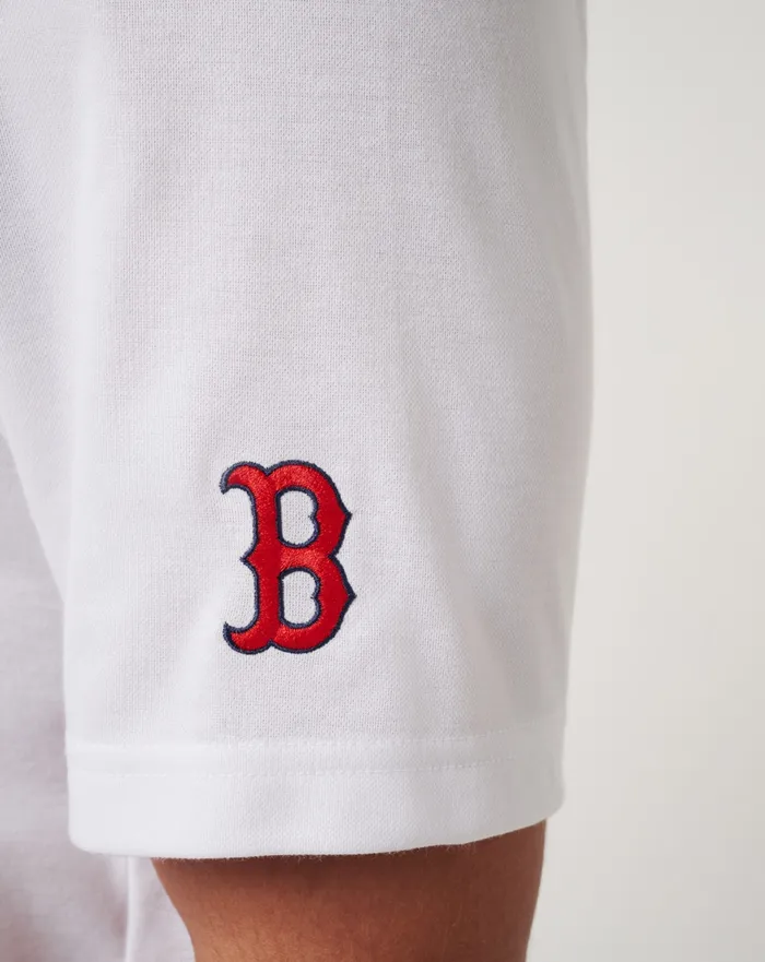 Men Polos TravisMathew BOSTON RED SOX TOP RECRUIT POLO White