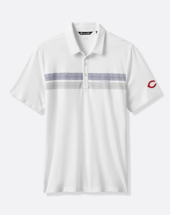 Men Polos TravisMathew CINCINNATI REDS TOP RECRUIT POLO White
