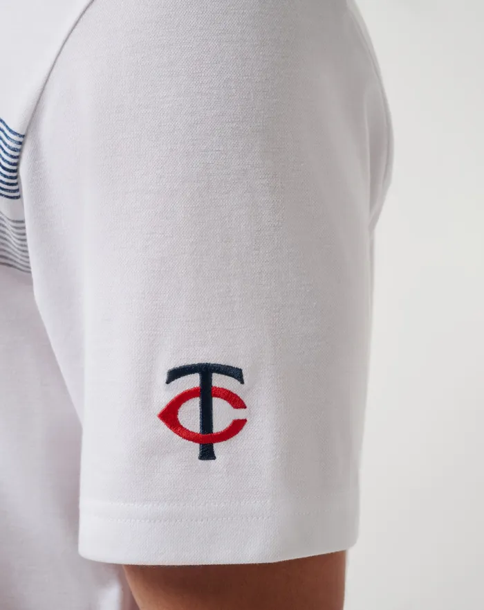Men Polos TravisMathew MINNESOTA TWINS TOP RECRUIT POLO White