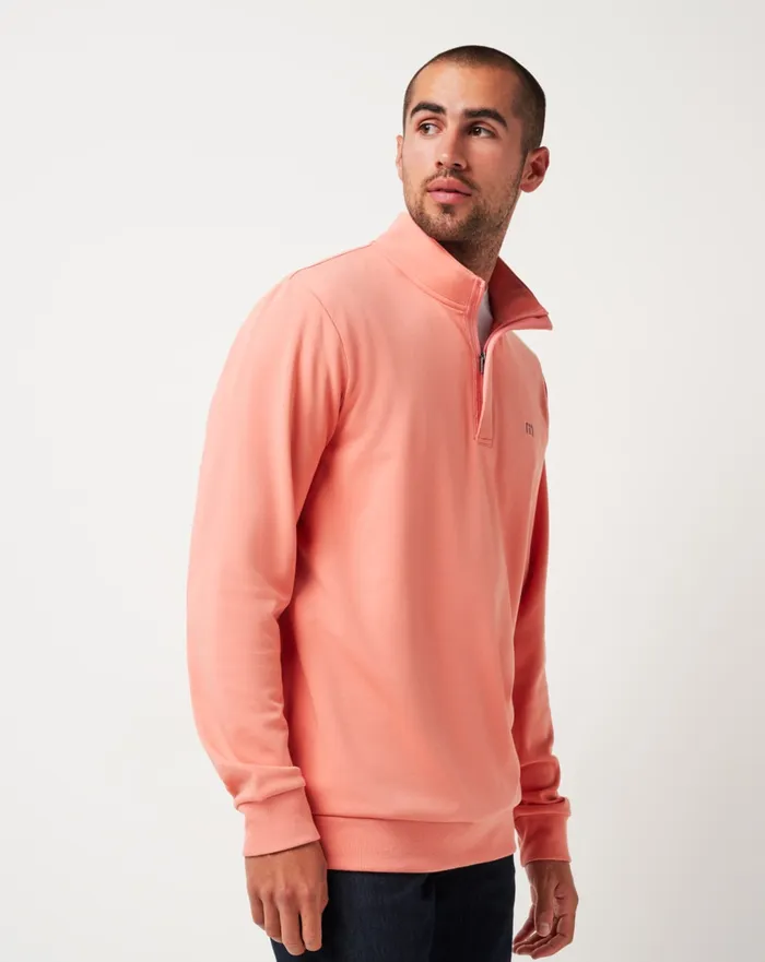Men Quarter Zips TravisMathew CLOUD QUARTER ZIP 20 Terra Cotta