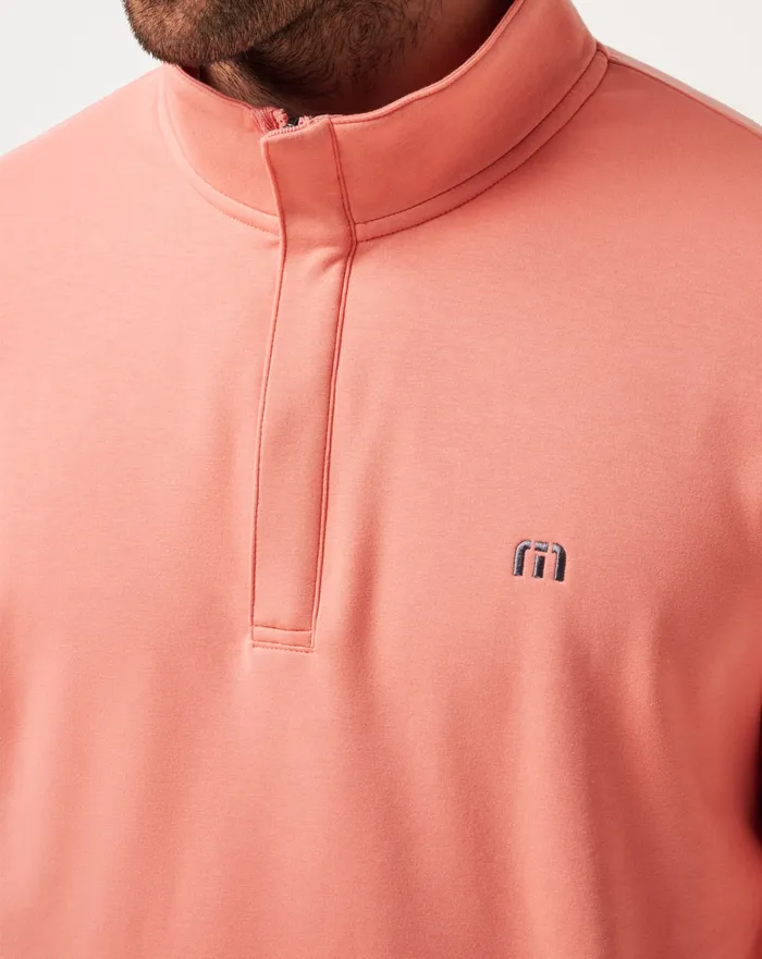 Men Quarter Zips TravisMathew CLOUD QUARTER ZIP 20 Terra Cotta