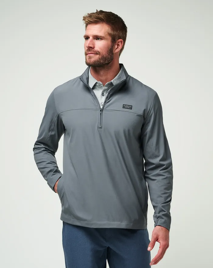 Men Quarter Zips TravisMathew WANDERLUST QUARTER ZIP Quiet Shade