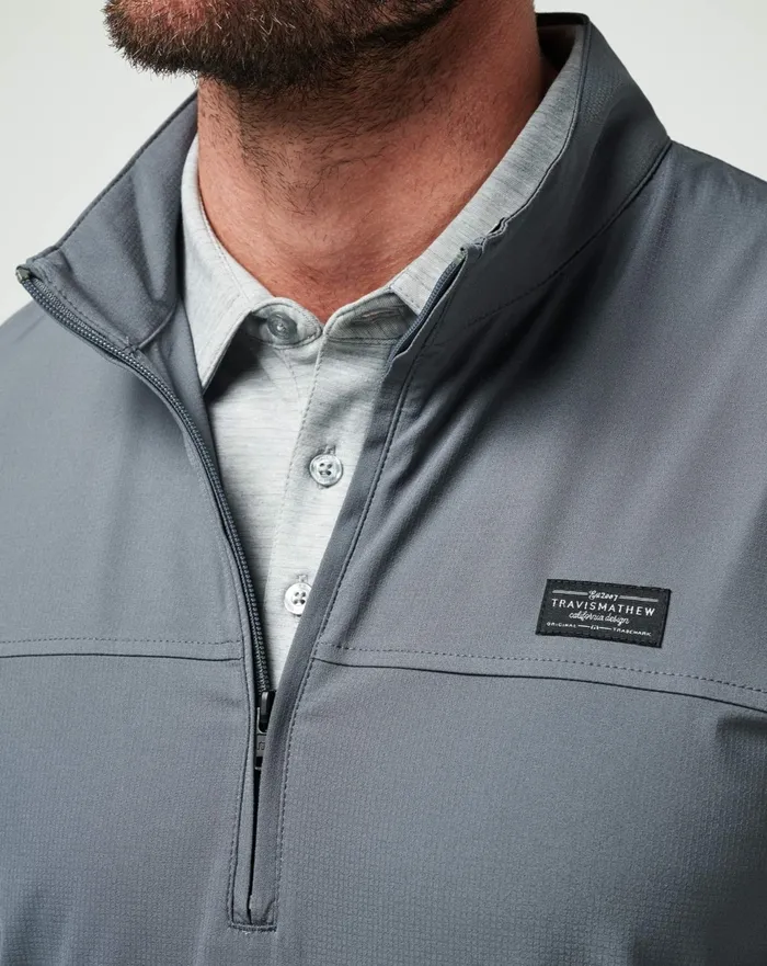 Men Quarter Zips TravisMathew WANDERLUST QUARTER ZIP Quiet Shade