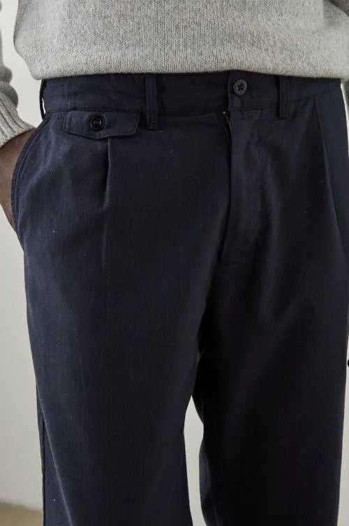 Men Rails Pants Marcellus Pant Navy Charcoal Pin Stripe