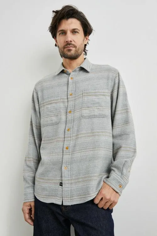 Men Rails Shirts Ivan Shirt Grey Serape