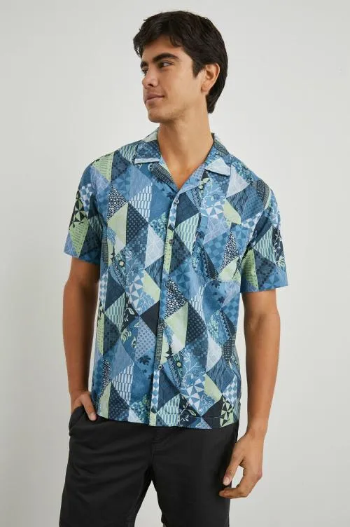 Men Rails Shirts Moreno Shirt Triangle Patchwork Shadow Men Rails Shirts Moreno Shirt Triangle Patchwork Shadow