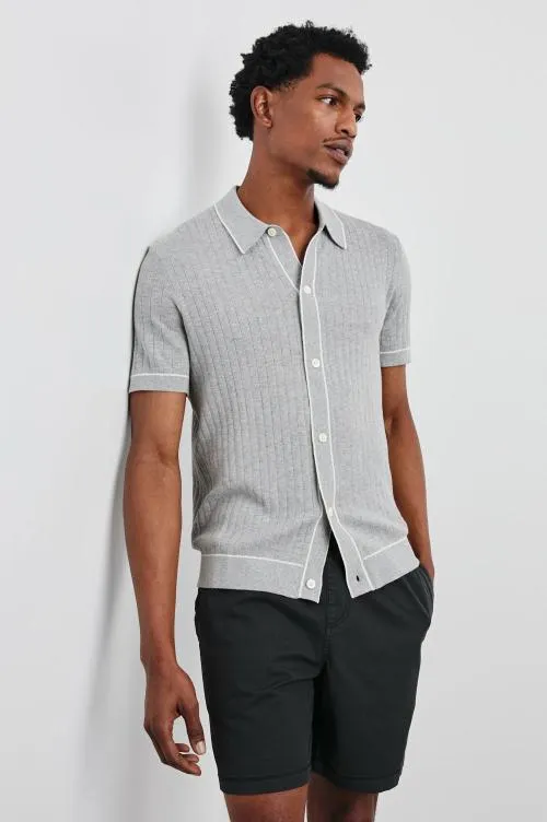 Men Rails Shirts Vernon Shirt Grey Melange