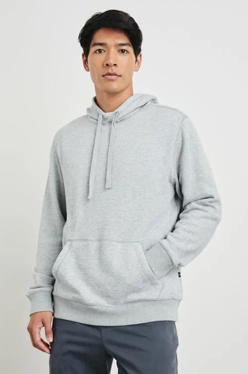 Men Rails Sweatshirts and Hoodies Calvin Hoodie Heather Cream Stripe
