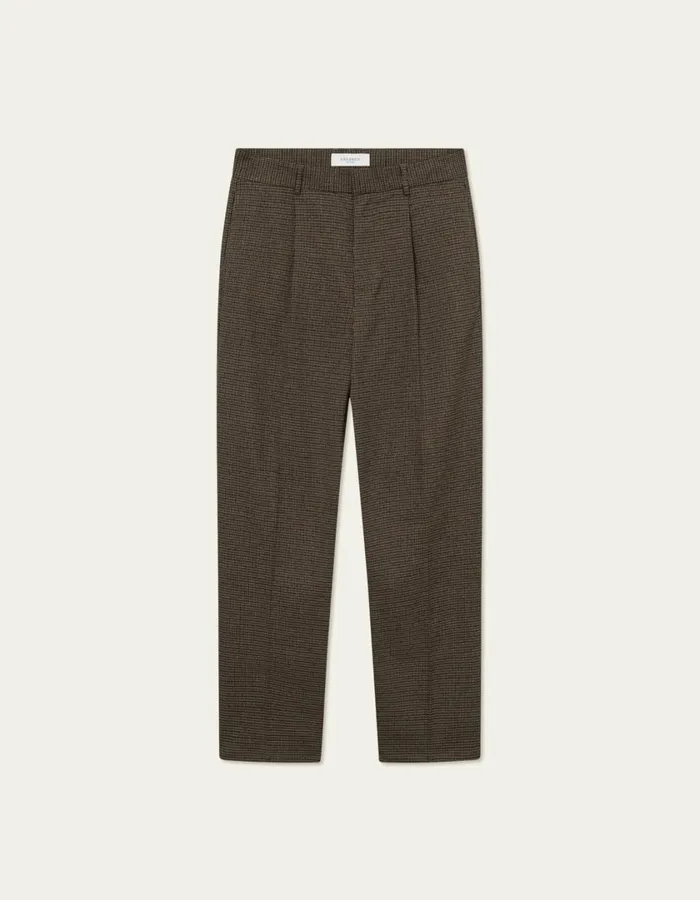 Men Reece Check Pleated Suit Pants 20 8211 Warm SandDark Navy Check Les Deux Pants Men Reece Check Pleated Suit Pants 20 8211 Warm SandDark Navy Check Les Deux Pants