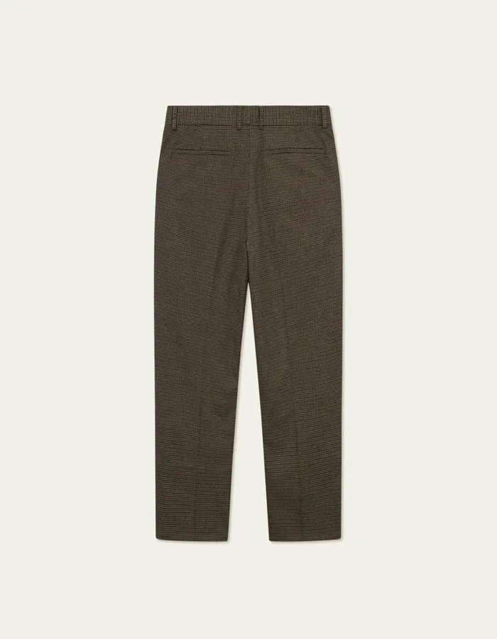 Men Reece Check Pleated Suit Pants 20 8211 Warm SandDark Navy Check Les Deux Pants