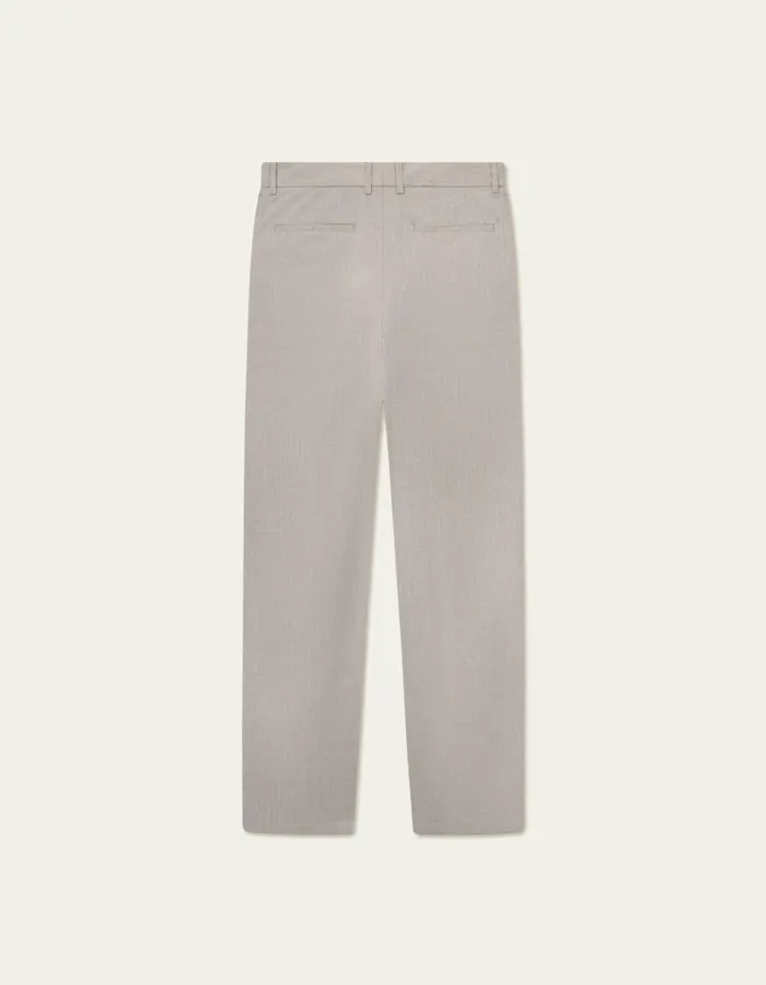 Men Reece Pleated Slub Suit Pants 8211 Light Sand Les Deux Pants