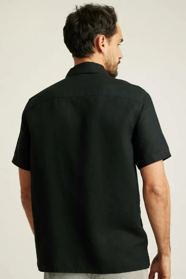 Men Riviera Cabana Shirt Jet Black Bonobos Short Sleeve Shirts