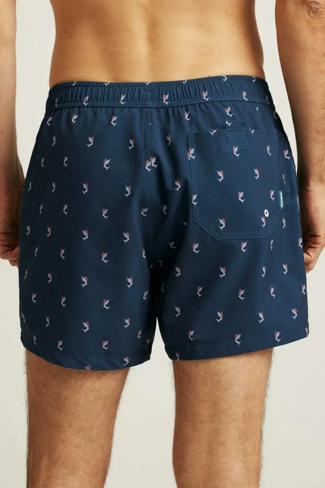 Men Riviera Recycled Swim Trunks Navy Catch Of The Day Bonobos Swim Trunks