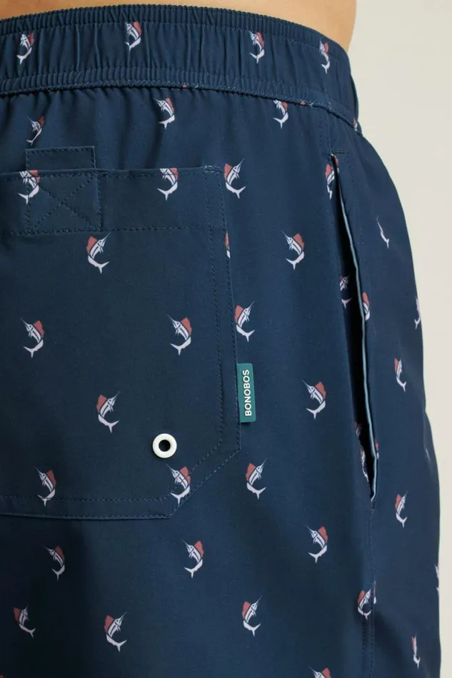 Men Riviera Recycled Swim Trunks Navy Catch Of The Day Bonobos Swim Trunks