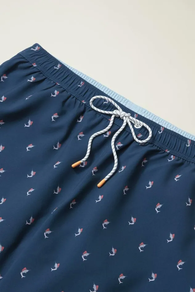 Men Riviera Recycled Swim Trunks Navy Catch Of The Day Bonobos Swim Trunks