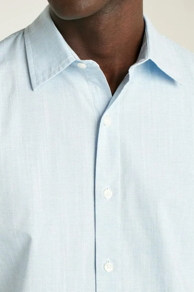 Men Riviera Short Sleeve Shirt Blue Oxnard Stripe Bonobos Short Sleeve Shirts