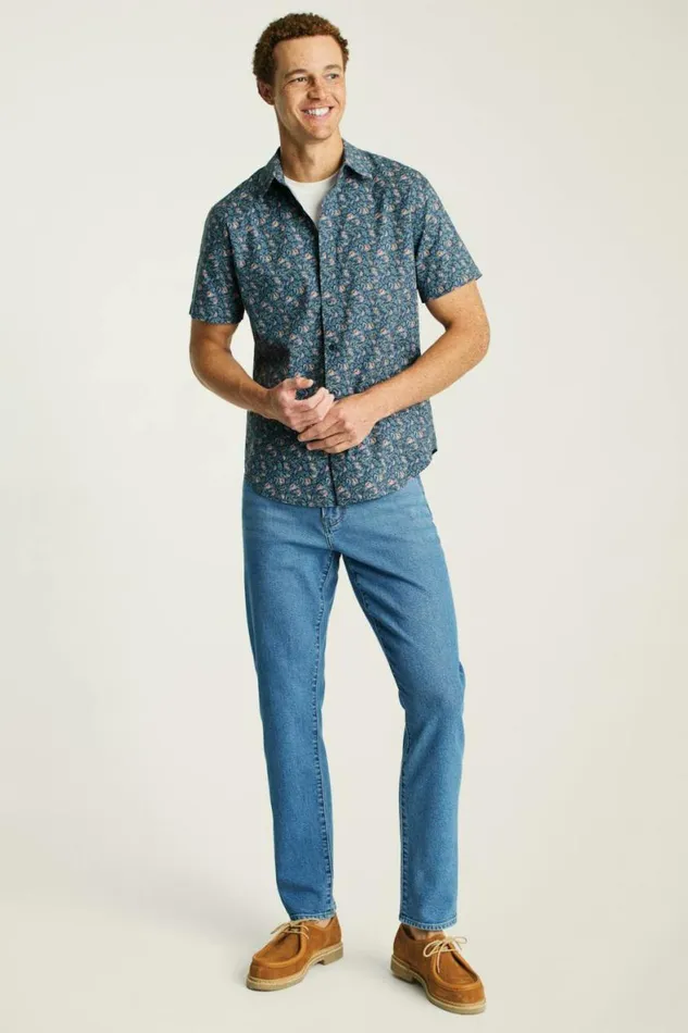 Men Riviera Short Sleeve Shirt Navy Blue Bird Floral Bonobos Short Sleeve Shirts Men Riviera Short Sleeve Shirt Navy Blue Bird Floral Bonobos Short Sleeve Shirts