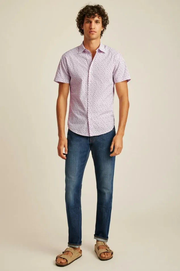 Men Riviera Short Sleeve Shirt Pink And Blue Honeymoon Bonobos Short Sleeve Shirts Men Riviera Short Sleeve Shirt Pink And Blue Honeymoon Bonobos Short Sleeve Shirts