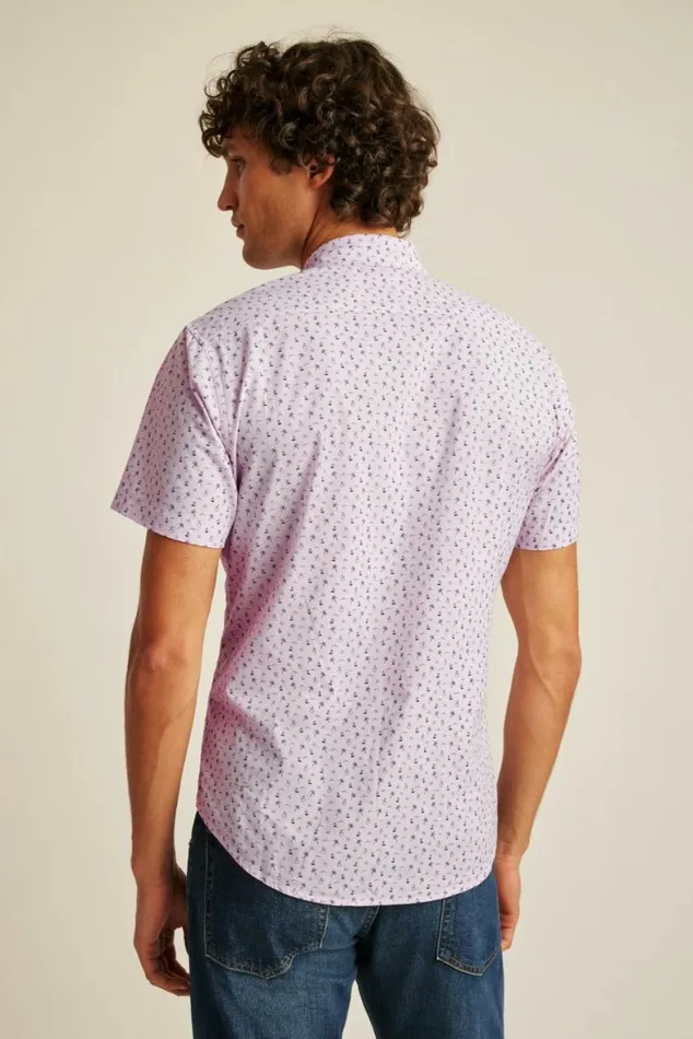 Men Riviera Short Sleeve Shirt Pink And Blue Honeymoon Bonobos Short Sleeve Shirts