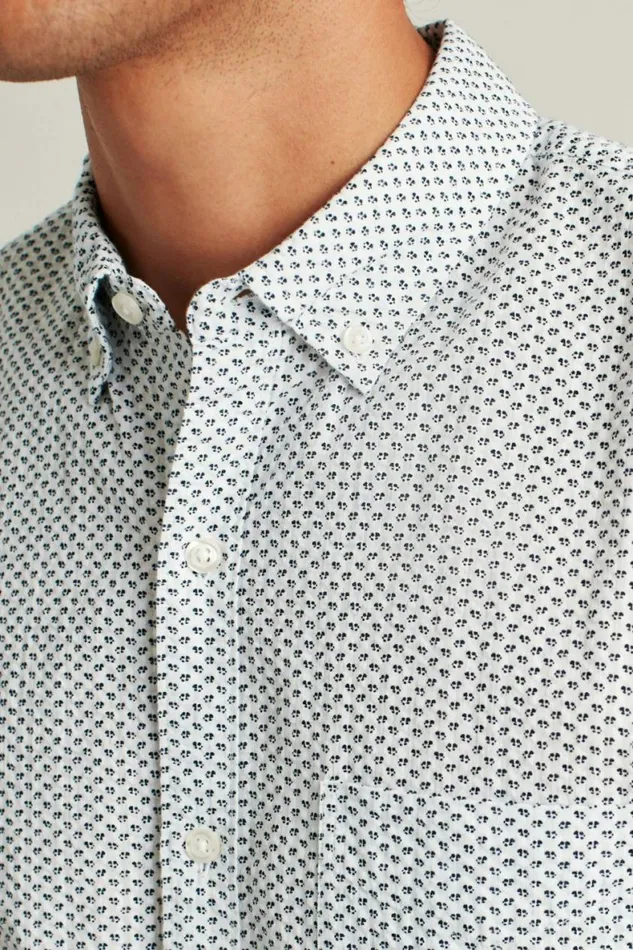 Men Riviera Short Sleeve Shirt White Seersucker Duane Flower Bonobos Short Sleeve Shirts