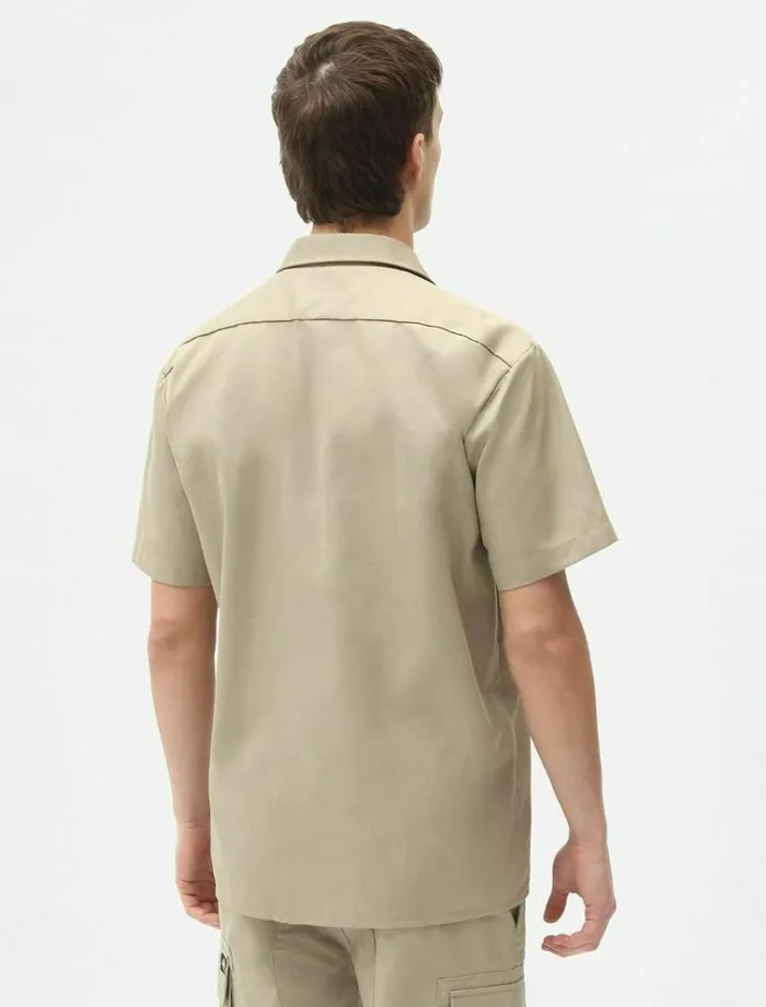 Men Shirts Dickies Short Sleeve Work Shirt Khaki