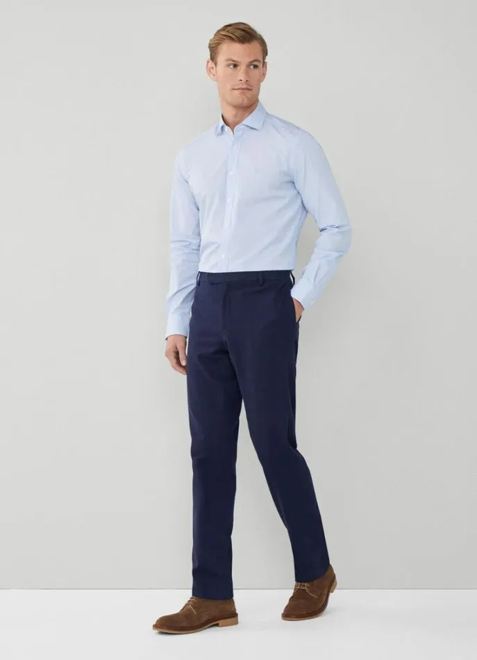 Men Shirts Hackett London Slim Fit Bengal Striped Shirt Sky Blue