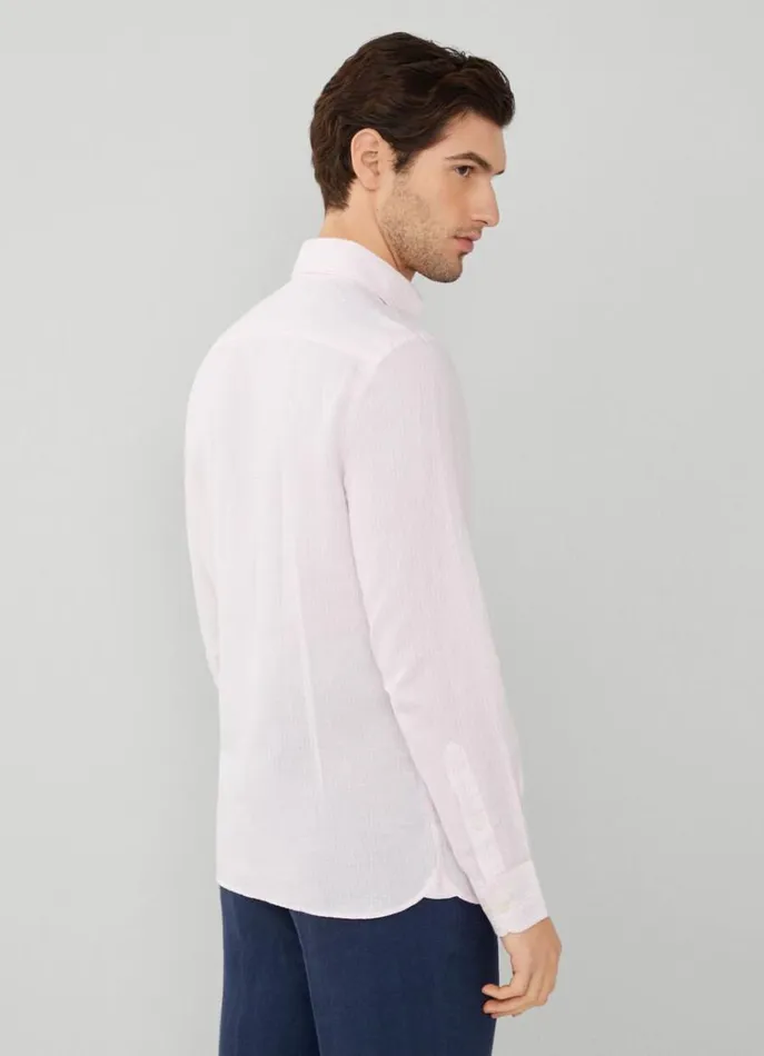 Men Shirts Hackett London Slim Fit Striped Shirt Light Pink