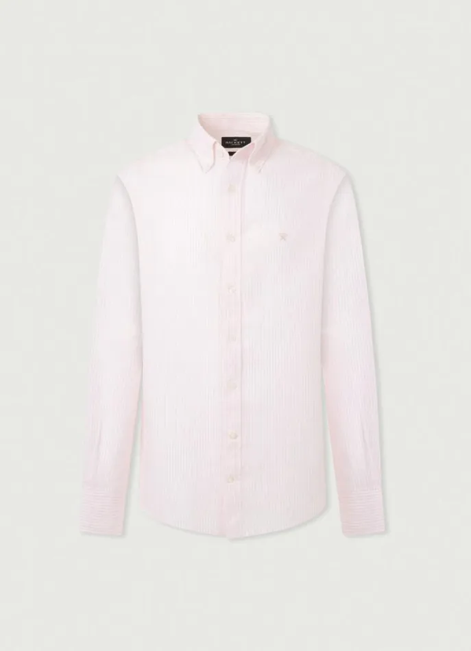 Men Shirts Hackett London Slim Fit Striped Shirt Light Pink