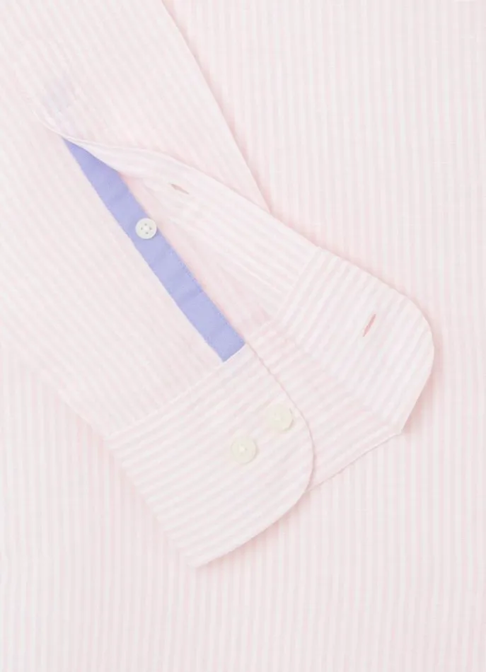 Men Shirts Hackett London Slim Fit Striped Shirt Light Pink