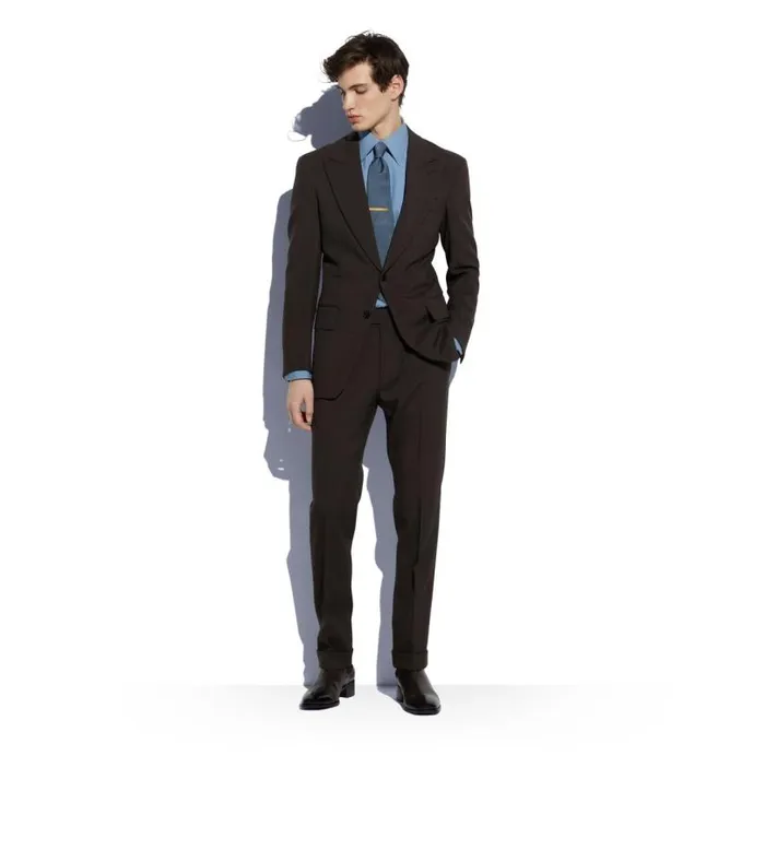 Men Shirts Tom Ford Cotton Silk Poplin Slim Fit Shirt Blue Men Shirts Tom Ford Cotton Silk Poplin Slim Fit Shirt Blue