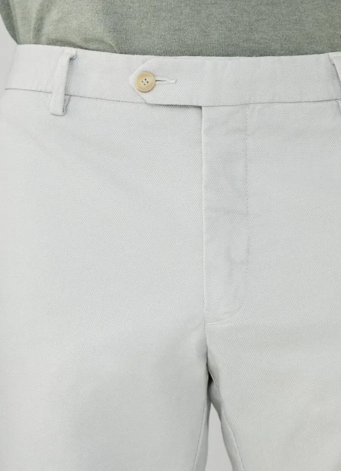 Men Shorts Hackett London Sanderson Piqu Cotton Bermuda Shorts Cement