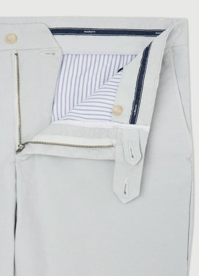 Men Shorts Hackett London Sanderson Piqu Cotton Bermuda Shorts Cement