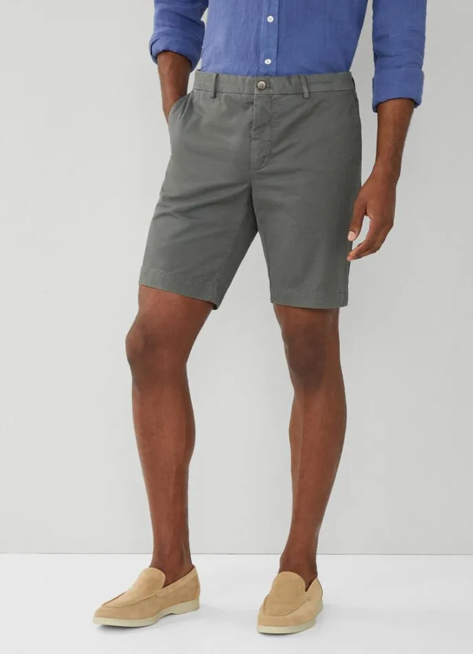 Men Shorts Hackett London Slim Fit Kensington Shorts Khaki