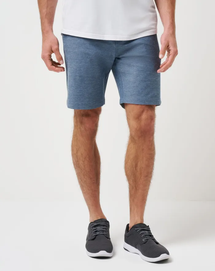 Men Shorts TravisMathew ADIRONDACK SHORT 9IN Heather Navy