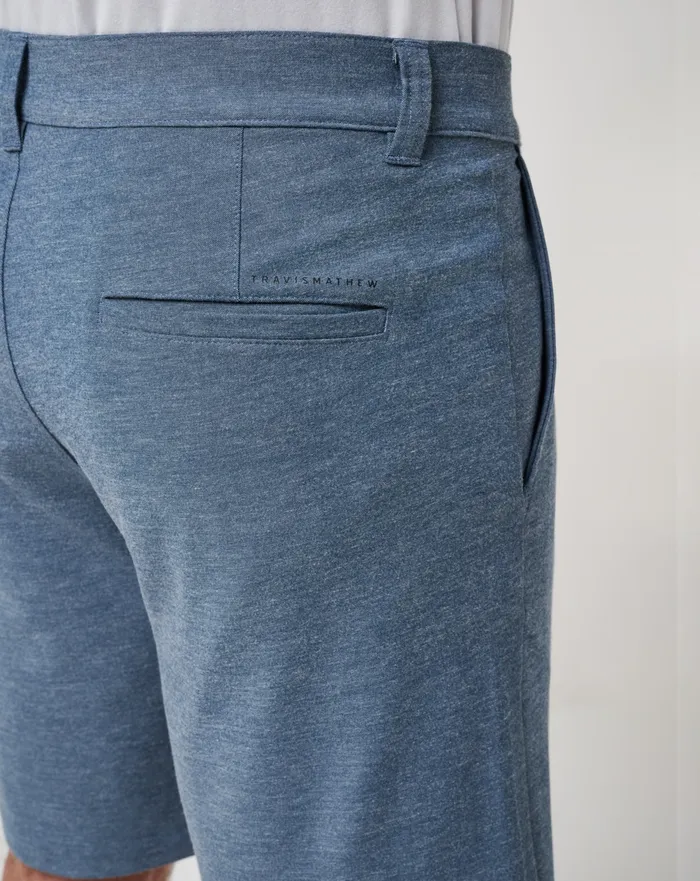Men Shorts TravisMathew ADIRONDACK SHORT 9IN Heather Navy
