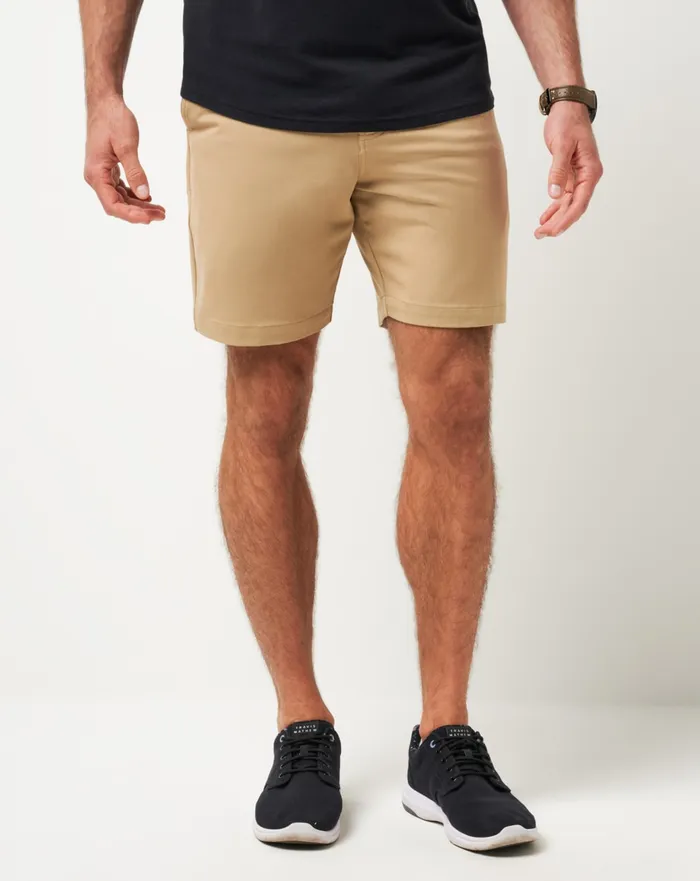 Men Shorts TravisMathew STRETCHKNIT SHORT 8IN Khaki