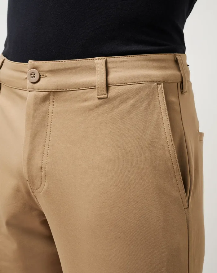 Men Shorts TravisMathew STRETCHKNIT SHORT 8IN Khaki