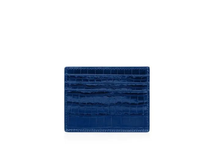 Men Small Leather Goods Tom Ford Glossy Printed Croc Cardholder