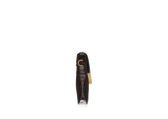 Men Small Leather Goods Tom Ford Glossy Printed Croc T Pin Portfolio Men Small Leather Goods Tom Ford Glossy Printed Croc T Pin Portfolio