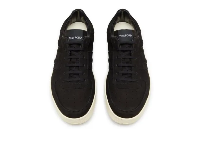 Men Sneakers Tom Ford Nubuck Radcliffe Sneaker Black Cream